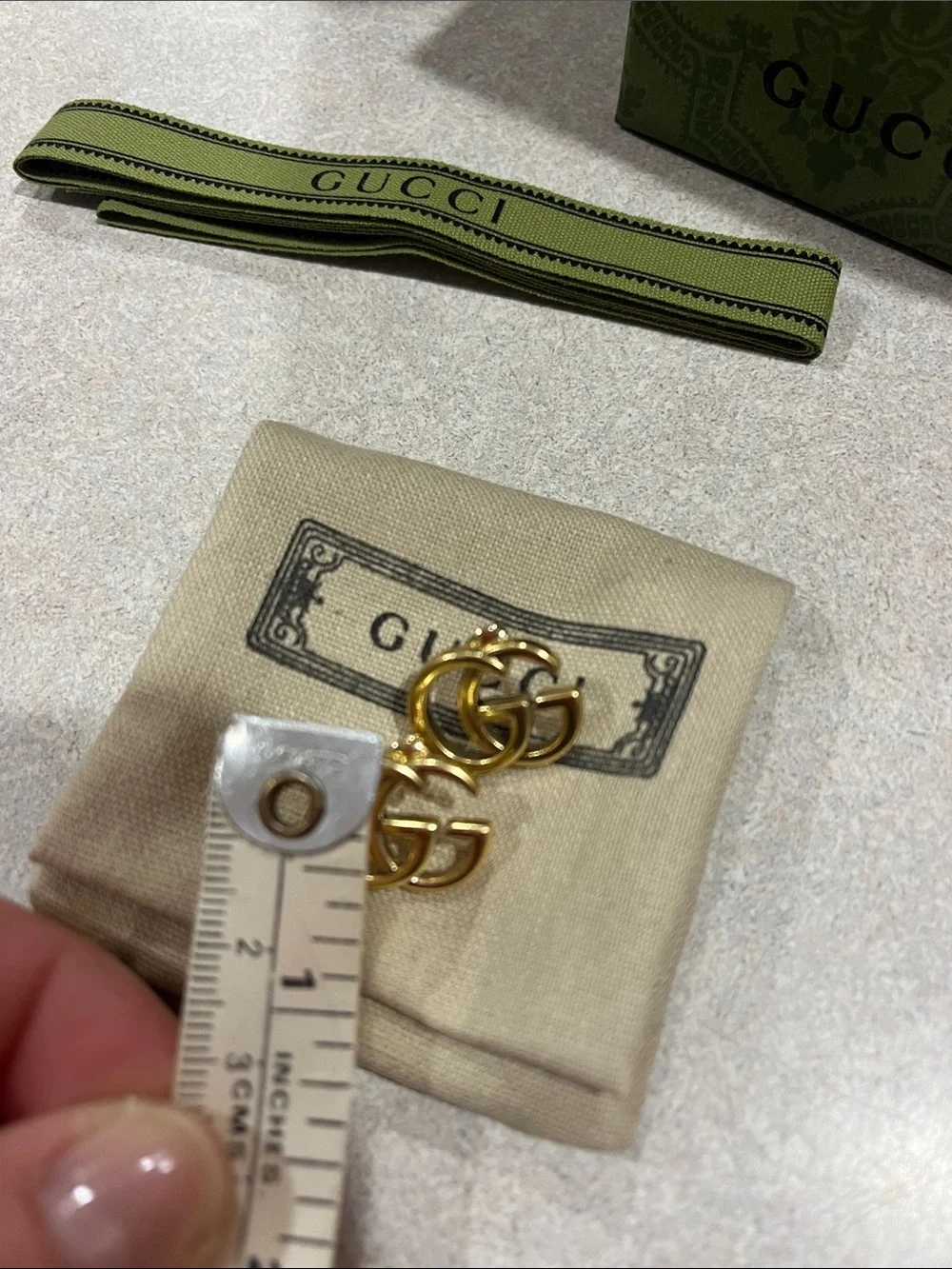 Designer inspired Gold Double G Cuff Links